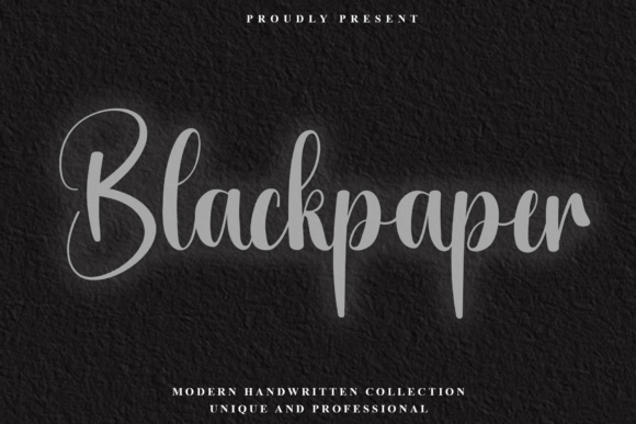 Blackpaper Font: Elegant Script for Editorial Design