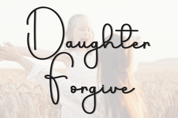 Daughter Forgive Font: Soft Editorial Typography