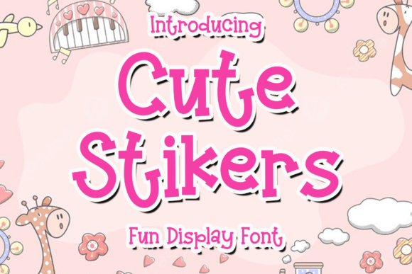 Elevate Brand Content with Cute Stikers Font
