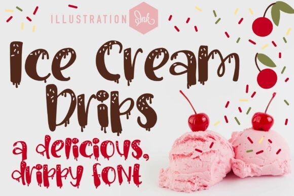 Ice Cream Drips Family Font for Playful Branding