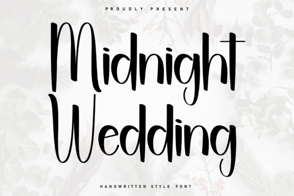 Midnight Wedding Font for Handmade Crafts