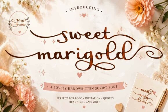 Sweet Marigold Font: Whimsical Editorial Typography