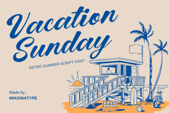 Vacation Sunday Font: Retro Script for Editorial Design